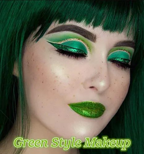 Vista 5 de Go Ho Juego de lápices de sombra de ojos verdes de 4 colores, kit de lápiz delineador de ojos metálico, mate y brillante, barra de sombra de ojos