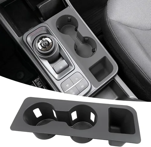 Vista 17 de Organizador de portavasos compatible con accesorios Chevy Equinox 2018-2024, sin ruido, a prueba de agua y polvo, TPE inserto para consola