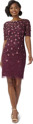 Vista 4 de Adrianna Papell Vestido de cóctel con cuentas para mujer