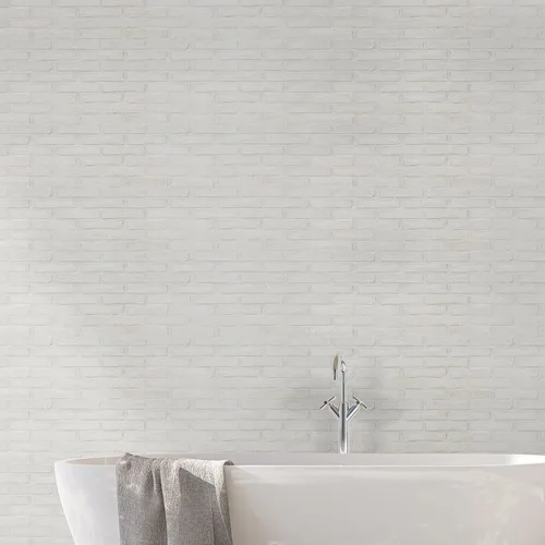 Vista 14 de Ackland Catedral Terabrik Polvo Blanco 11 pulgadas x 28 pulgadas Azulejo de ladrillo de arcilla Blanco (Alpine White)