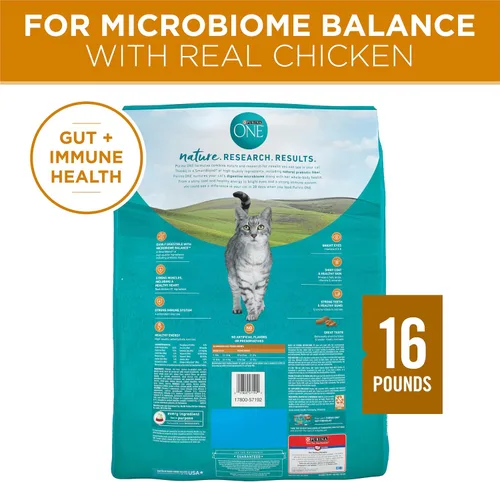 Vista 6 de Purina ONE Alimento seco natural para gatos mezcla tierna con pollo real bolsa de 16 libras
