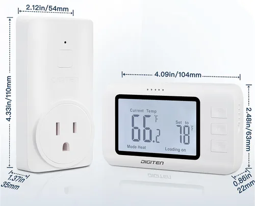 Vista 7 de Termostato inalámbrico para casa, controlador remoto de temperatura SENSTREE con enchufe de control de temperatura, soporte para modo