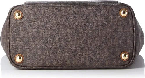 Vista 4 de Michael Kors MK Bolsa de hombro insignia, M, Marrón