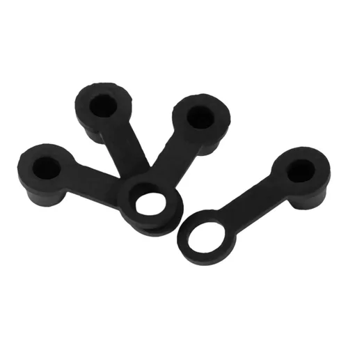 Vista 3 de Aramox Tapón de pezón de purga de freno, 4 piezas de goma negra para pezón de purga de grasa Zerk, cubierta antipolvo de 0.315 in para motocicleta