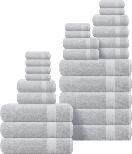 Vista 96 de GLAMBURG Juego de 2 Sábanas de Baño Extra Grandes de Algodón Premium de 700 GSM - 100% Algodón Peinado - 2 Sábanas de Baño 35x70 pulgadas - Calidad