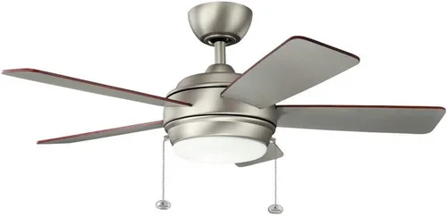 Vista 6 de KICHLER 330171MWH Ventilador de techo con 5 aspas blanco mate/blanco mate con luz de 48 vatios, blanco mate