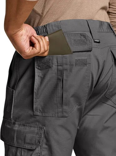 Vista 3 de CQR Men's Tactical Pants, Water Resistant Ripstop Cargo Pants, Lightweight EDC Work Hiking Pants, Outdoor Apparel