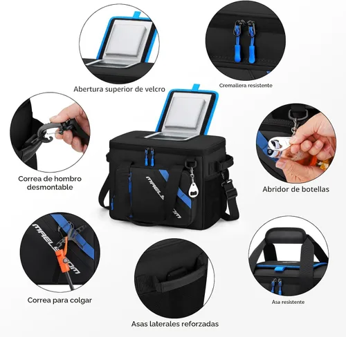 Vista 2 de Maelstrom 30 Can Collapsible Soft Cooler Bag with Quick Access Opening 5-layer Insulation,16h Cold, Leakproof, Waterproof, Multiple Pockets