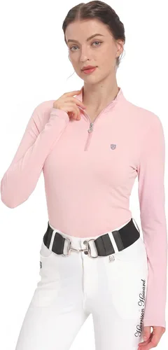 Vista 11 de Harrison Howard Camiseta de equitación para mujer, camiseta de equitación Negro