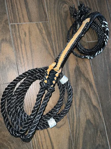 Vista 7 de Cuerda Mini Bull/Steer Rope Black Poly – 9x7 mano izquierda 3/4" x 3/4" suave – EPT Bull Ropes Riding Rope 12