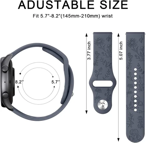 Vista 7 de Meliya Veryfit - Correas de reloj inteligente, correas de reloj de 22mm para IDW13 IDW16 IDW19 IDW26 IDW28 Smartwatch, correa de repuesto deportiva