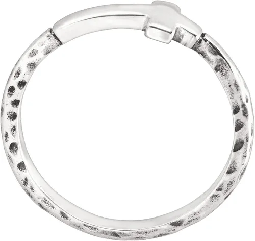 Vista 3 de Silpada Anillo con textura de cruz horizontal "Simplex Cross" en plata de ley, Plata Esterlina, no conocido