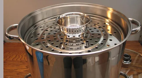 Vista 2 de Uzbek - Vaporizador de acero inoxidable 18/10 de 5 niveles/nivel 20 cuartos de galón, cocina, calentador para albóndigas, mantovarka, maní