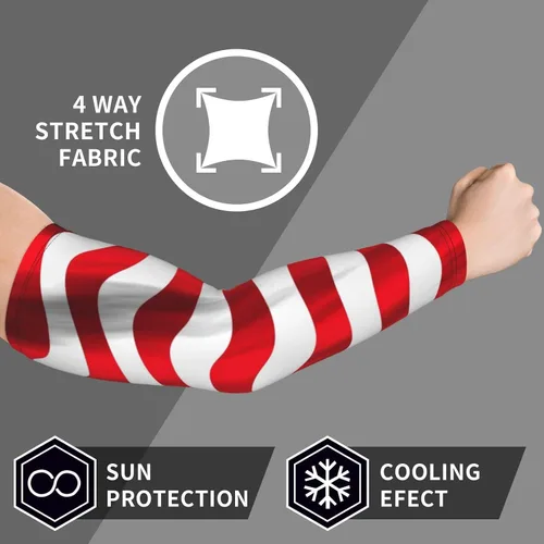 Vista 8 de Divertidas mangas de enfriamiento para brazos de piñas, protección solar UV, para hombres, 1 par