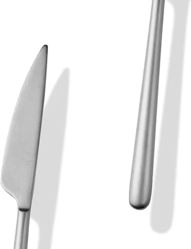 Vista 2 de MEPRA 104722020 Linea Ice Metallic - Juego de cubiertos de acero inoxidable 18/10, duradero, estilo europeo y americano, 20 piezas, apto