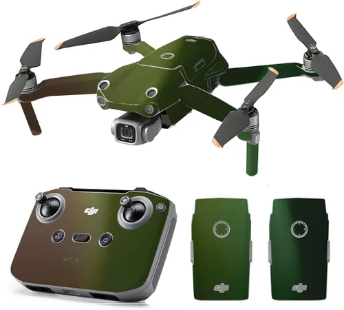 Vista 12 de SopiGuard Skin for DJI Mavic Air 2s Juego completo de calcomanías de vinilo de precisión + controlador + 3 fundas de batería (3M negro carbón)