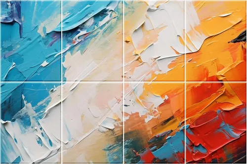 Vista 14 de Paneles acústicos decorativos, paquete de 8 paneles de arte de pared grandes absorbentes de sonido de 48 x 32 pulgadas, paneles de espuma
