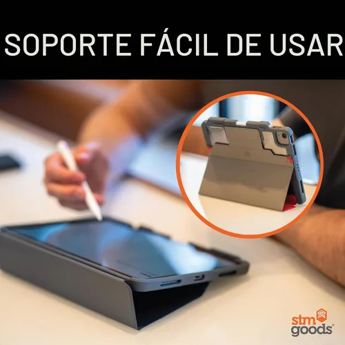 Vista 4 de STM Dux Plus para iPad Air de 11 pulgadas (M4/M3/M2/5ª/4ª generación): ultra protector, ligero con parte trasera transparente, soporte para lápiz