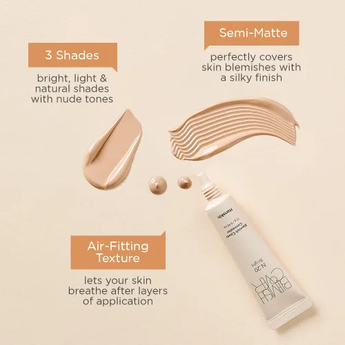 Vista 3 de Hanskin Corrector de cobertura completa de imperfecciones, iluminador debajo de los ojos, oculta e ilumina las ojeras, fórmula cremosa semimate