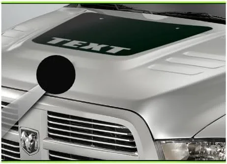 Vista 7 de Blackout Hood Graphics - Calcomanía de vinilo a rayas #1, compatible con Ram HD 3500 2500 compatible con 2010-2018 (negro brillante)