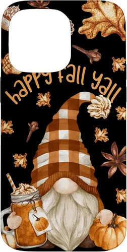 Vista 21 de Funda para iPhone 16 con diseño de especias de calabaza con diseño de gnomo de otoño