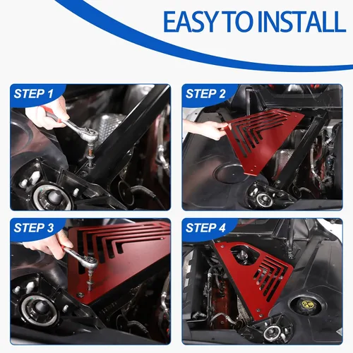 Vista 7 de Cubierta de panel de bahía de motor compatible con Chevrolet Corvette C8 Stingray 2020-2024, compartimento de aluminio para motor izquierdo derecho