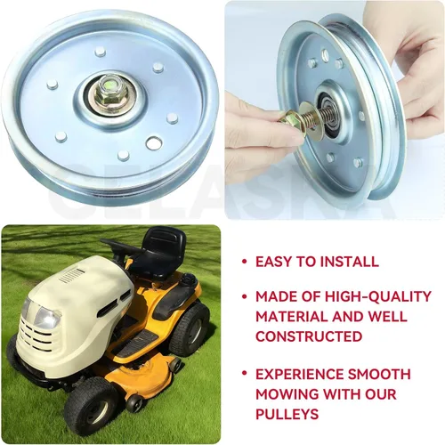 Vista 7 de GELASKA La polea tensora plana 756-3005 reemplaza a la polea Cub Cadet 756-3005, Polea tensora Cub Cadet 756-1229, Cub Cadet 01004081, 02005077