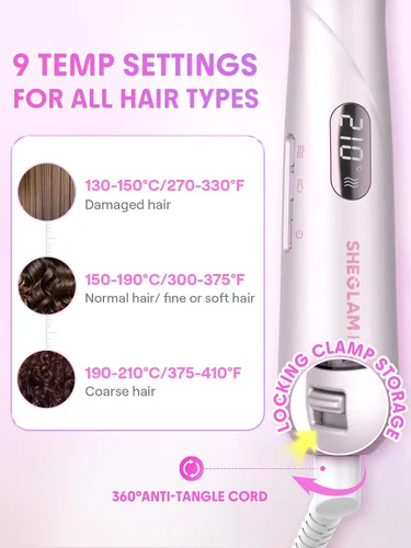 Vista 9 de SHEGLAM Steam Thermal Brush, 1.5" Round Brush for Blowout Look, Dry & Steam