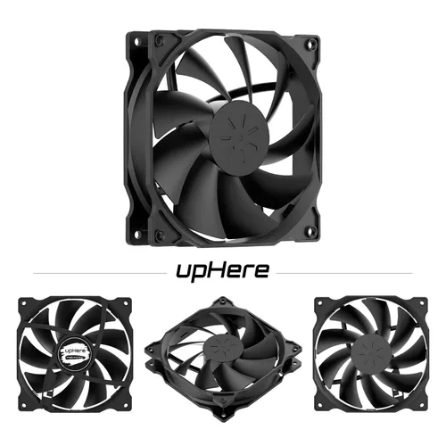 Vista 2 de uphere PWM 12BK4-3 - Paquete de 3 ventiladores de carcasa de computadora de larga vida útil de 4.72 pulgadas (4.724 in) para refrigeración de cajas