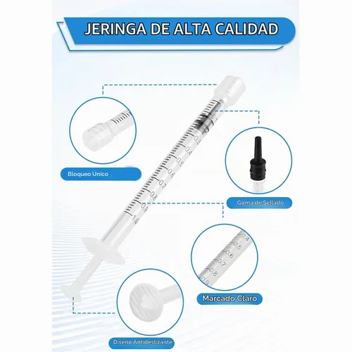 Vista 4 de Luer Lock Jeringa 0.0 fl oz - Jeringas desechables estériles paquete de 30