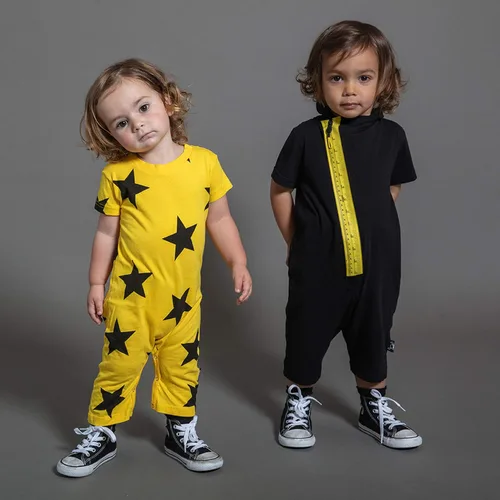 Vista 4 de NUNUNU - Mono de manga corta para bebé 100 algodón para bebés y niños