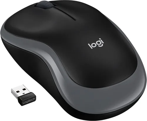 Vista 2 de Logitech Ratón inalámbrico M185, 2.4 GHz con mini receptor USB, duración de la batería de 12 meses, seguimiento óptico de 1000 DPI, PC/Mac Rojo