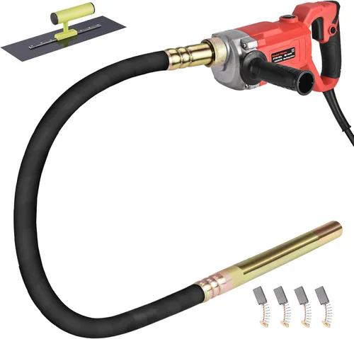 Vista 9 de Seeutek Herramienta de vibración de concreto portátil - Vibrador de concreto eléctrico de 1500W 4.57m, vibrador de lápiz de cemento portátil