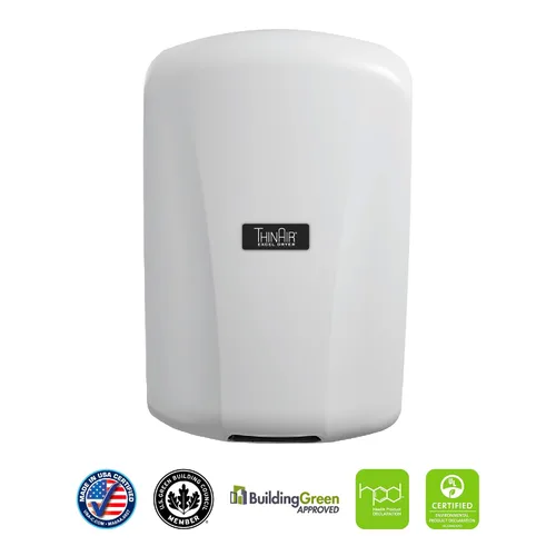 Vista 5 de ThinAir Secador de manos, Excel Dryer TA-ABS-110V, Secador de manos comercial, secado automático de manos, secador de manos compatible con ADA