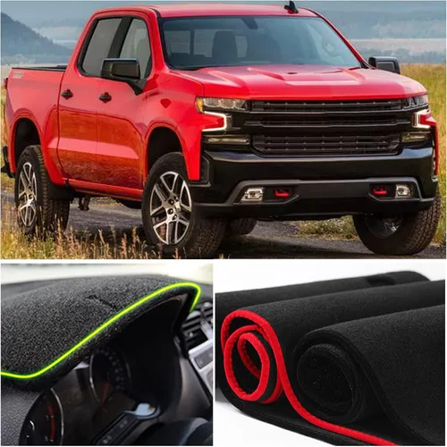 Vista 4 de Funda para salpicadero personalizada para consola central interior compatible con Chevrolet Silverado/GMC Sierra 1500 2500 3500 camiones 2019-2023