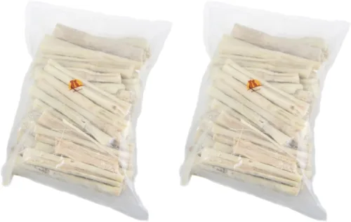 Vista 2 de emours Juguete masticable de dientes de bambú natural para conejos, conejos, chinchilla, cobayas, jerbos de azúcar y más (7.05 oz)