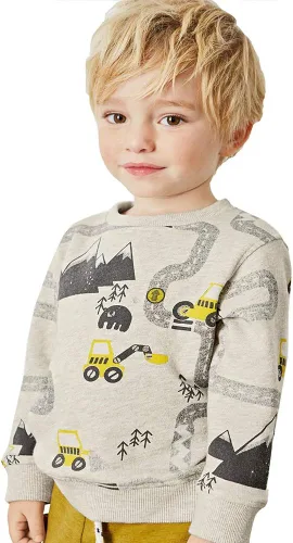 Vista 15 de Bumeex Sudaderas con cuello redondo para niños de 2 a 7 años