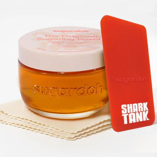 Vista 10 de Kit de Cera de Azúcar Sugardoh para Mujeres Visto en Shark Tank (Kit Vintage Firme) - Para Axilas, Bikini y Principiantes - Depilación con Cera