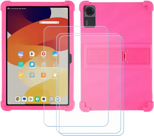 Vista 15 de TPU Cover for Lenovo Idea Tab Pro Gen 2 + 3 HD Tempered Glass, Silicone Shell Bumper Protective Back Case - 9 Hardness Anti-Scratch Screen Protector