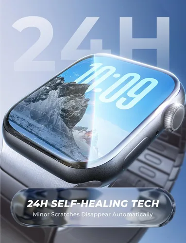 Vista 5 de MAGIC JOHN Paquete de 2 para Apple Watch SE 3 (2025) SE 2 SE Series /6/5/4 40 mm Protector de pantalla, [Tecnología de alineación automática]