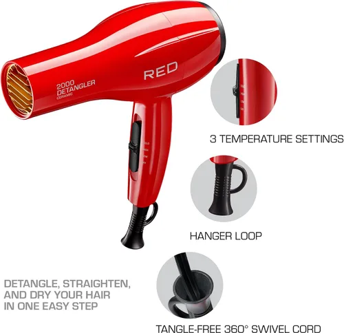 Vista 4 de Secador de cabello Red Kiss, Rojo