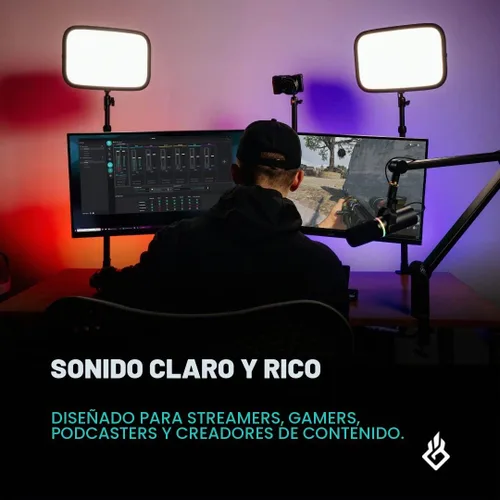 Vista 2 de BEACN Micrófono USB dinámico para PC - Podcast profesional y micrófono de Oscuro