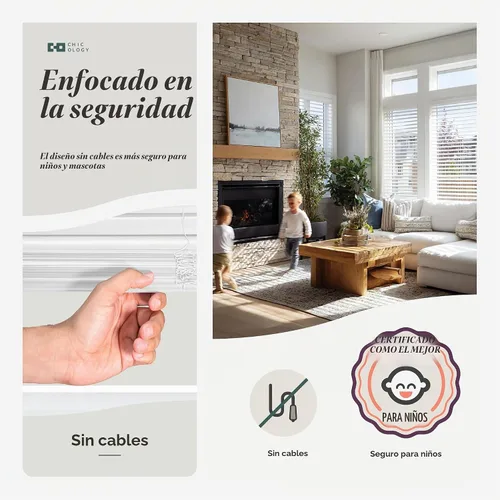 Vista 4 de CHICOLOGY - Persianas para ventana, puerta, casa rodante, ventanas horizontales, minipersiana, blanco medianoche (blackout), 12 x 36 pulgadas