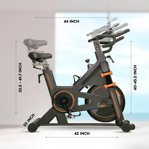 Vista 8 de Bicicleta estática para interiores, resistente de 115 libras, resistencia magnética, incluye mancuernas de 2 x 1 libra, bicicletas de ciclismo
