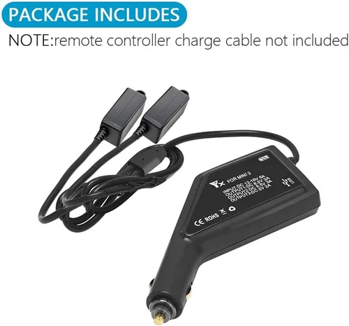 Vista 7 de [Piezas de drones] Cargador de coche 3 en 1 para DJI Mavic Mini 3/3 Pro Hub de carga de batería inteligente Conector de coche Adaptador USB Multi 2