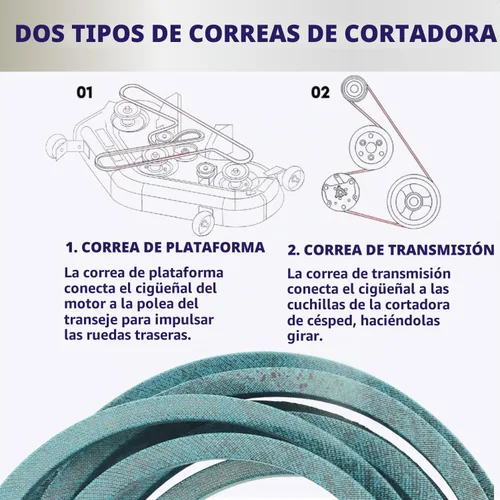 Vista 5 de Correa de transmisión de 1/2" X78" para Cub Cadet/MTD LT1042 LT1045 LT1046 LT1050 SLT1550 SLT1554 754-0461 954-0461 754-04165 954-04165