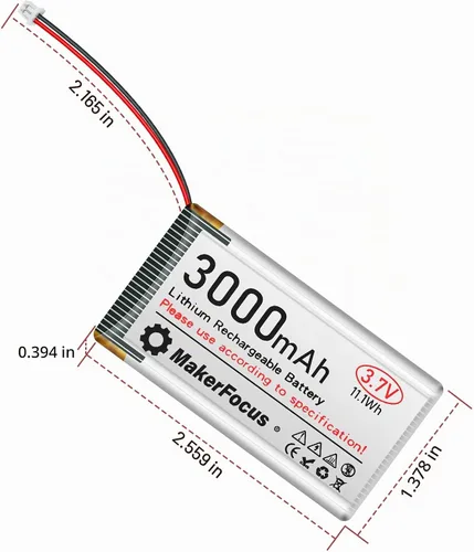 Vista 8 de 3.7V 3000mAh batería recargable de polímero de litio para ESP32 1 unids