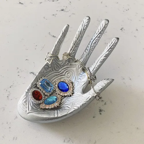 Vista 4 de Lemonandeus Buda - Bandeja para anillos de joyería (plata)