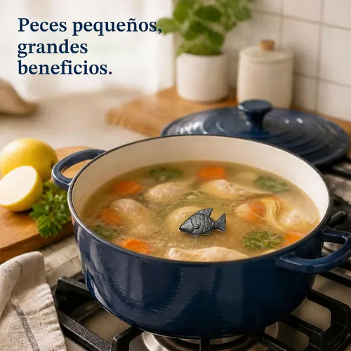 Vista 6 de Pescado de hierro para cocinar, pescado de hierro con bolsa de regalo (paquete de 1)