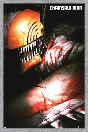 Vista 15 de Trends International Chainsaw Man - Póster de pared con texto en inglés "Chainsaw Man", 22.4 pulgadas de largo x 14.7 pulgadas de ancho, versión